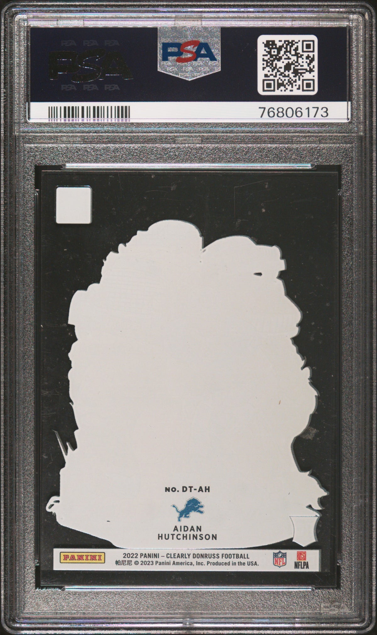 2022 Panini Clearly Donruss Downtown #DTAH Aidan Hutchinson Downtown PSA 9
