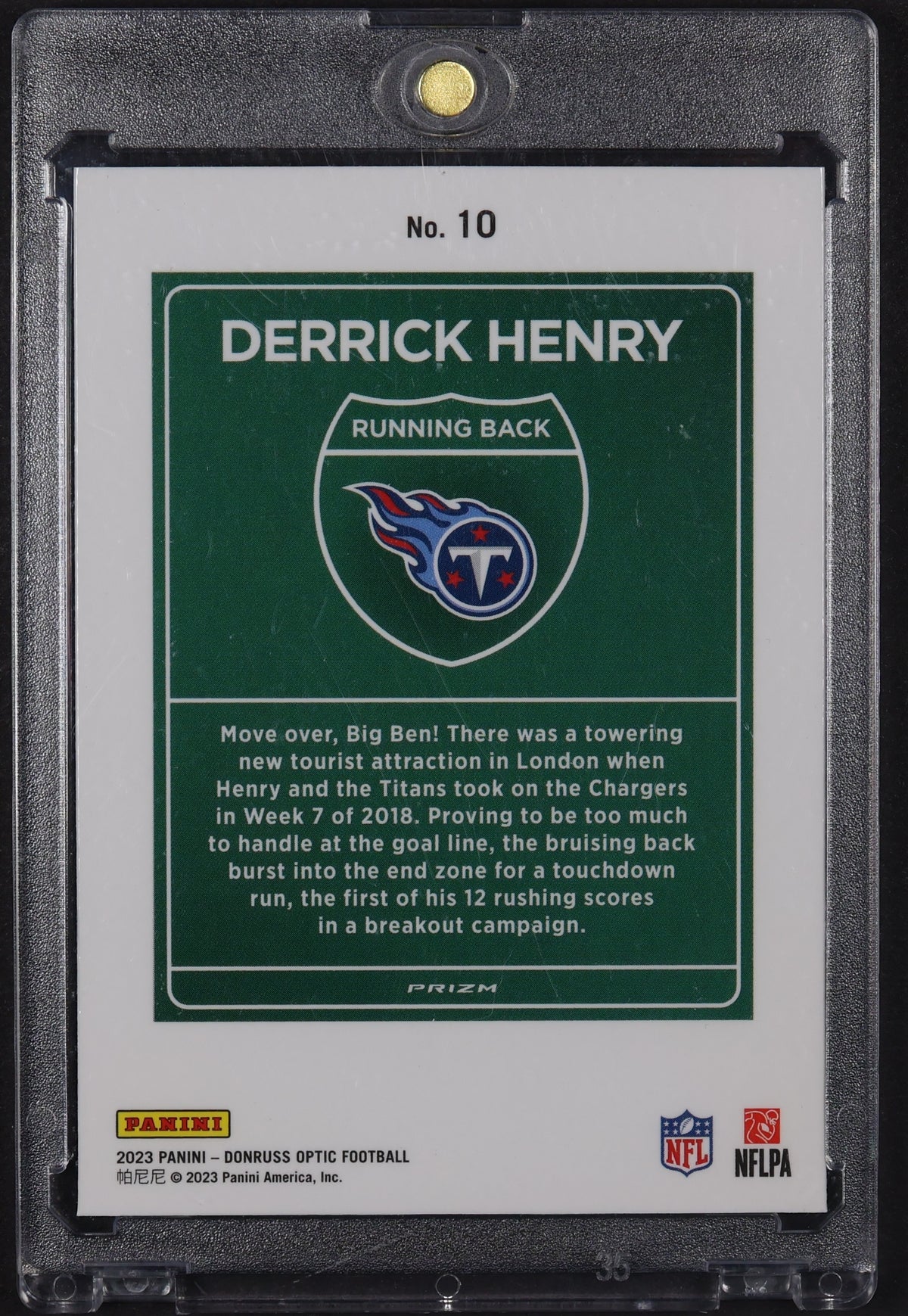 2023 Donruss Optic #10 Derrick Henry Downtown International