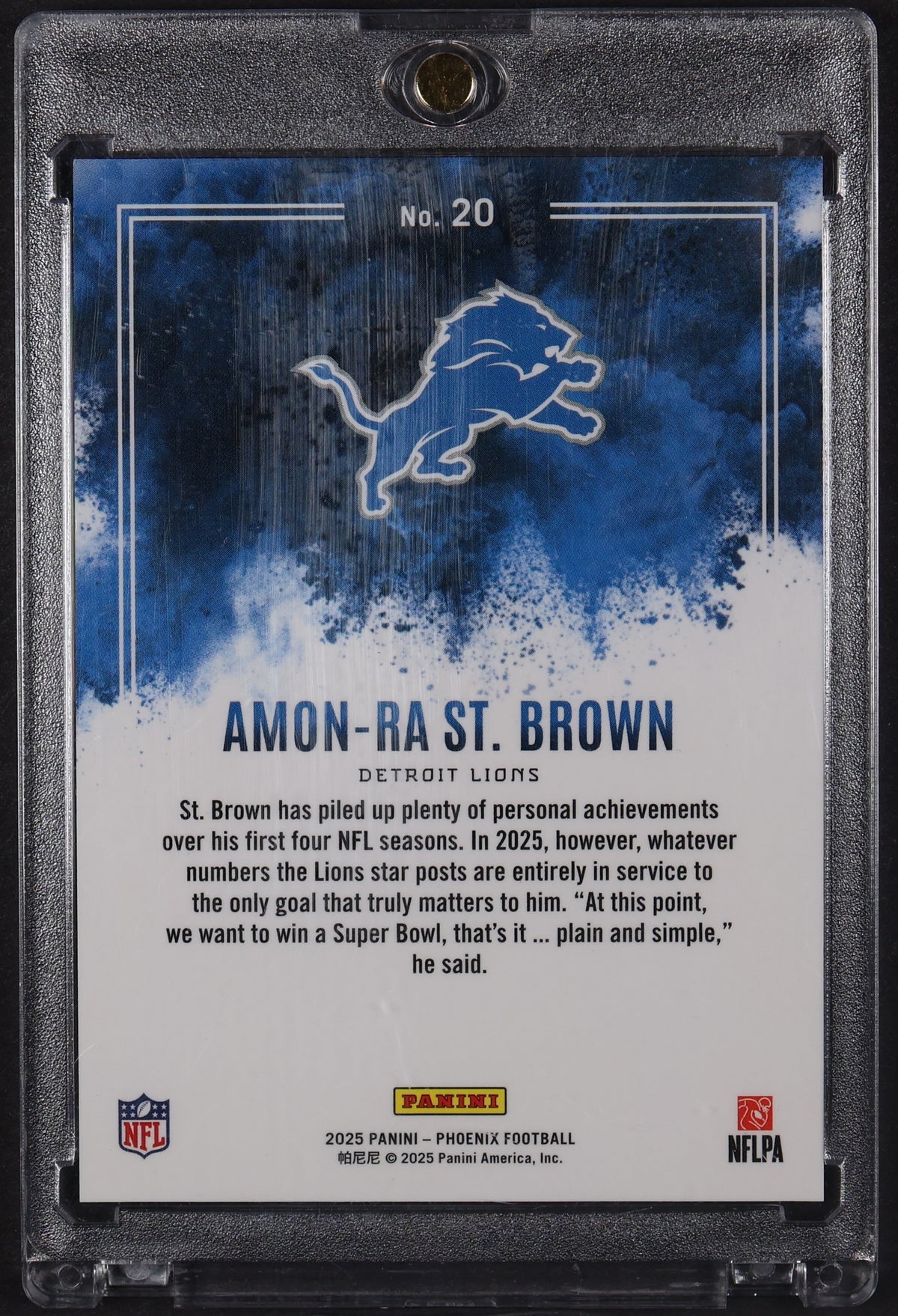 2025 Panini Phoenix #20 Amon-Ra St. Brown Color Blast