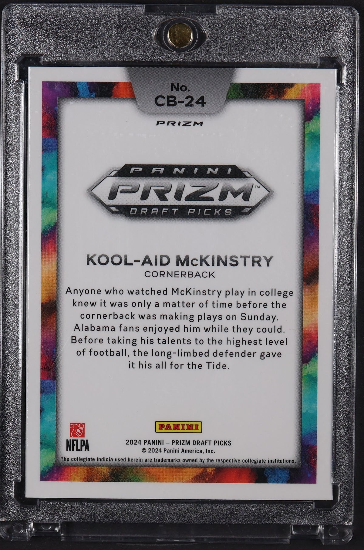 2024 Panini Prizm Draft Picks #CB-24 Kool-Aid McKinstry Colorblast Black