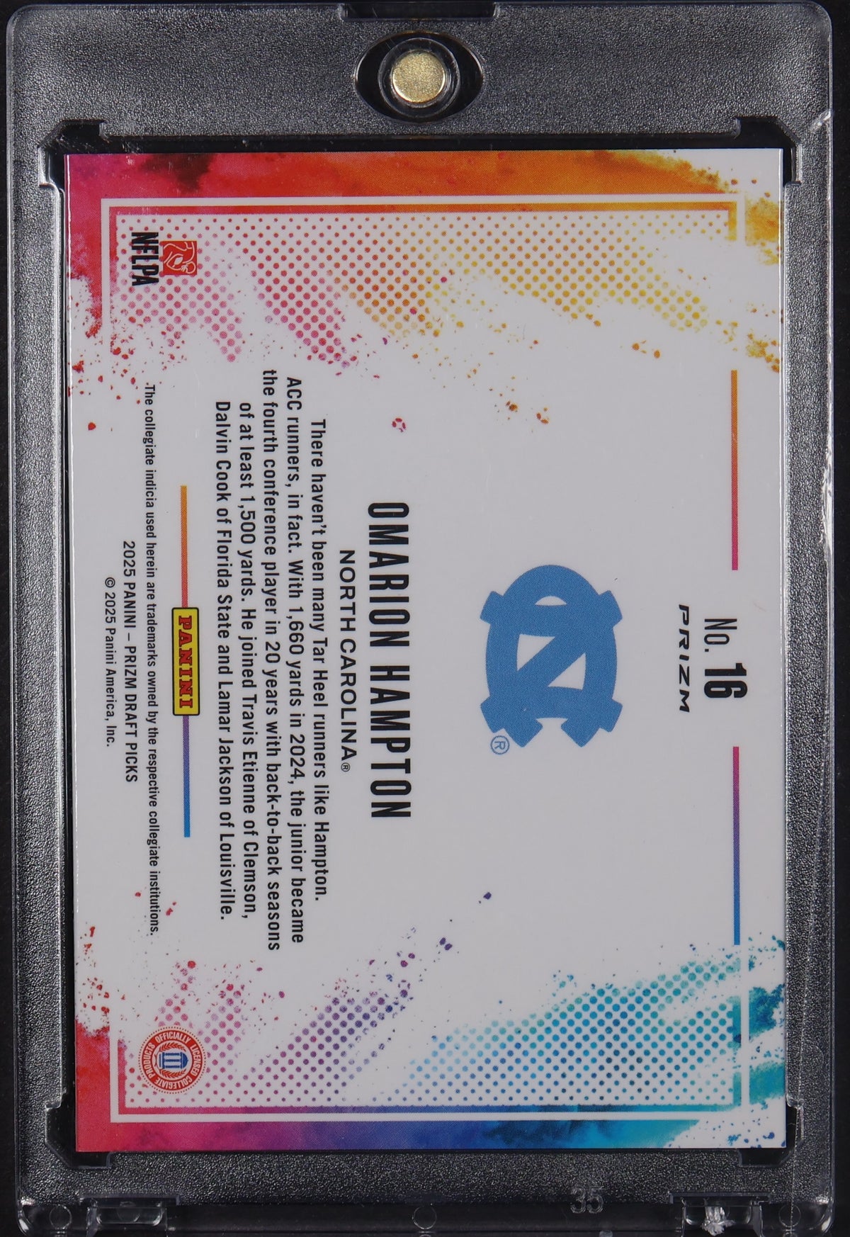 2025 Panini Prizm Draft Picks #16 Omarion Hampton Color Blast