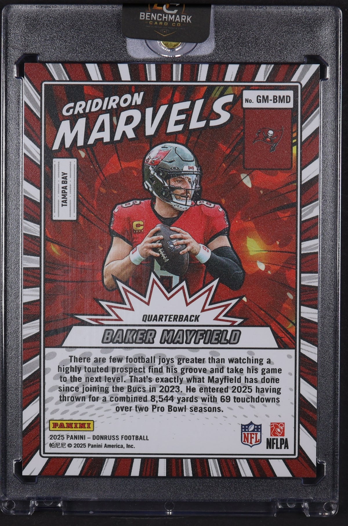 2025 Donruss #GM-BMD Baker Mayfield Gridiron Marvels