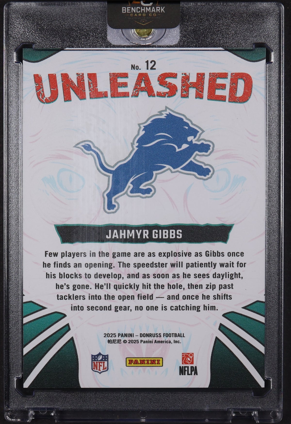 2025 Donruss #12 Jahmyr Gibbs Unleashed