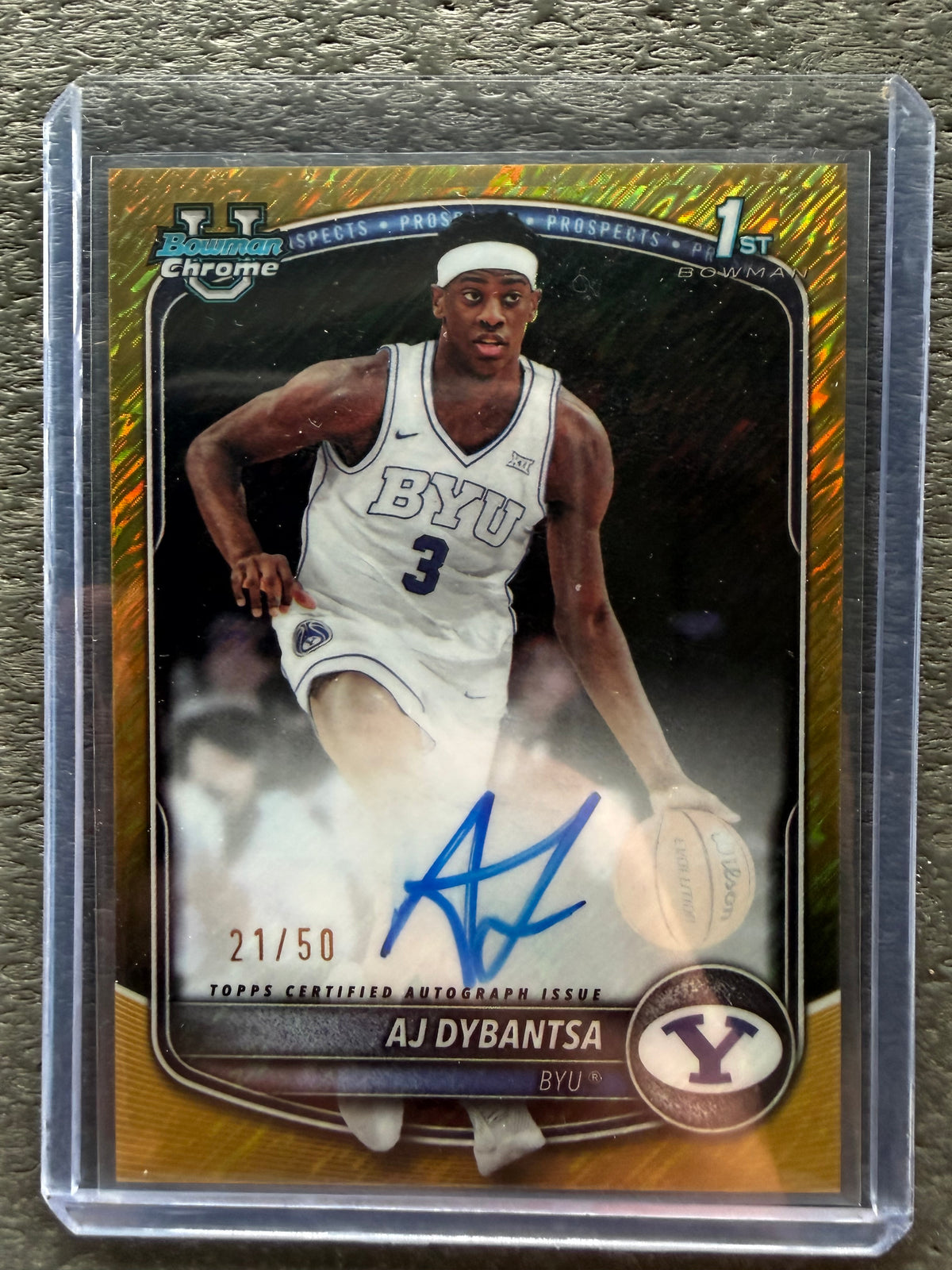 AJ Dybantsa — 1st Bowman Chrome Auto /50