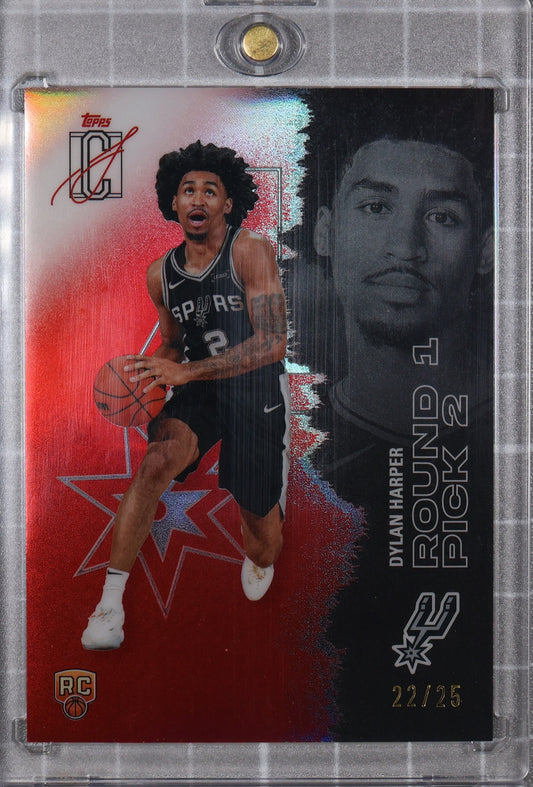 2025-26 Topps Signature Class #102 Dylan Harper Red Lava #/25
