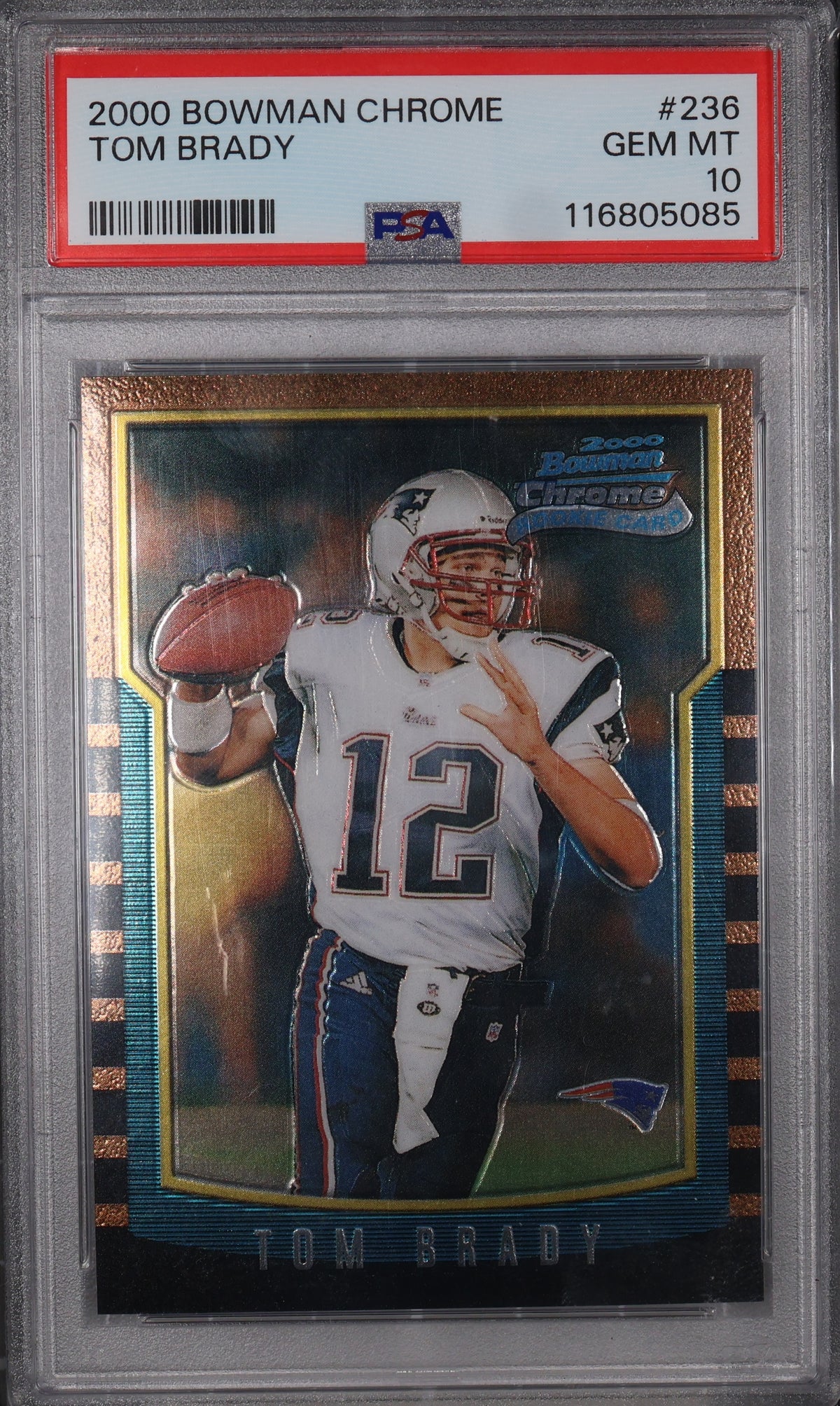 2000 Bowman Chrome #236 Tom Brady PSA 10