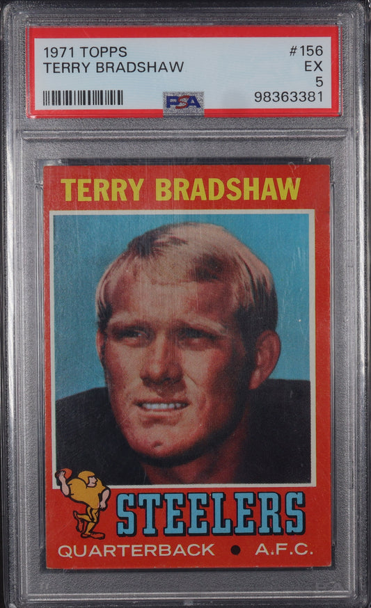 1971 Topps #156 Terry Bradshaw PSA 5