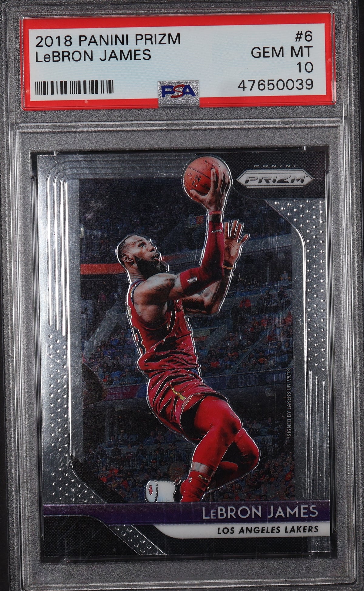 2018-19 Panini Prizm #6 LeBron James PSA 10