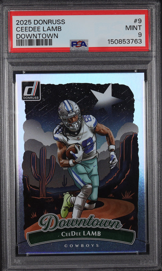 2025 Donruss #9 CeeDee Lamb Downtown! PSA 9
