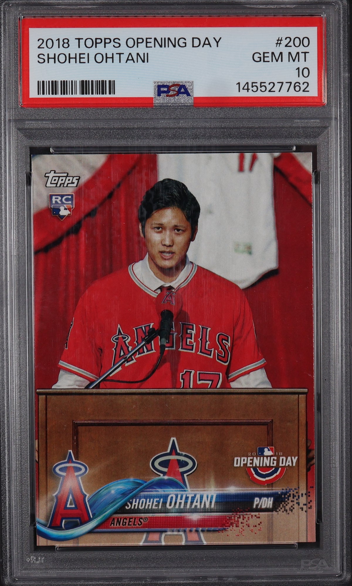 2018 Topps Opening Day #200 Shohei Ohtani PSA 10