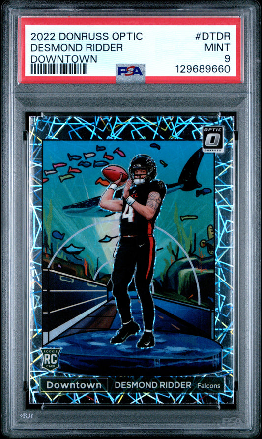 2022 Panini Donruss Optic Downtown #DTDR Desmond Ridder Downtown PSA 9