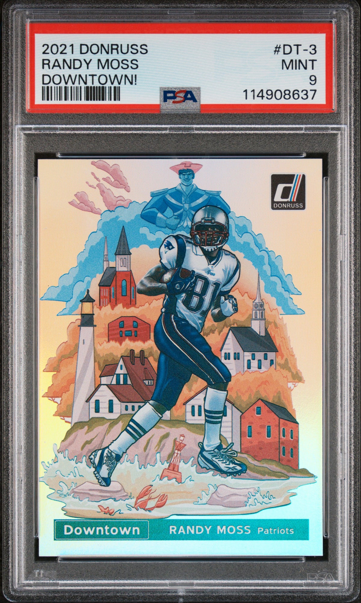2021 Panini Donruss Downtown #DT-3 Randy Moss Downtown! PSA 9