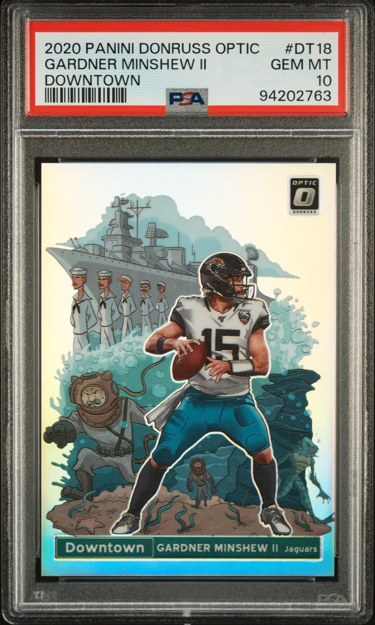 2020 Panini Donruss Optic Downtown #DT18 Gardner Minshew Ii Downtown PSA 10