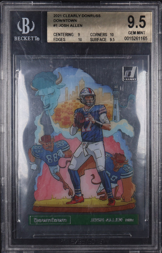 2021 Clearly Donruss #D-1 Josh Allen Downtown BGS 9.5