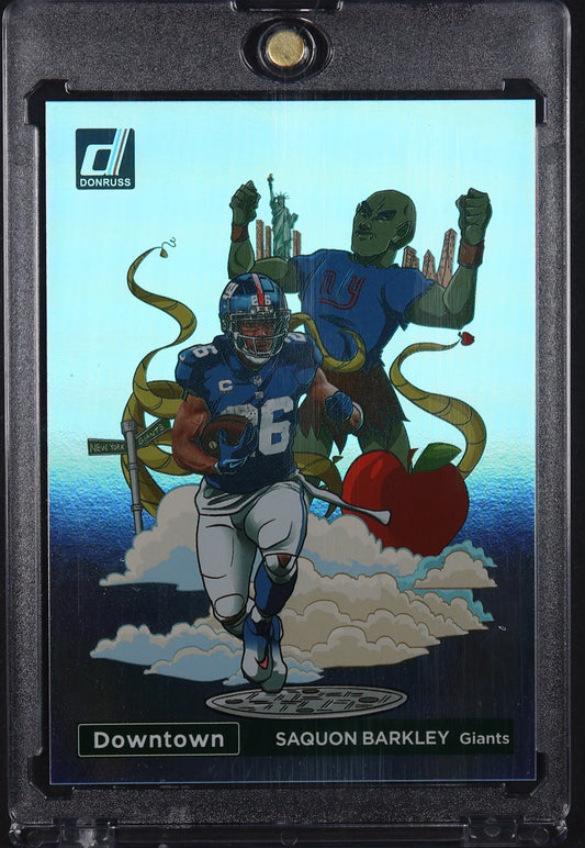 2023 Donruss #D-13 Saquon Barkley Downtown!