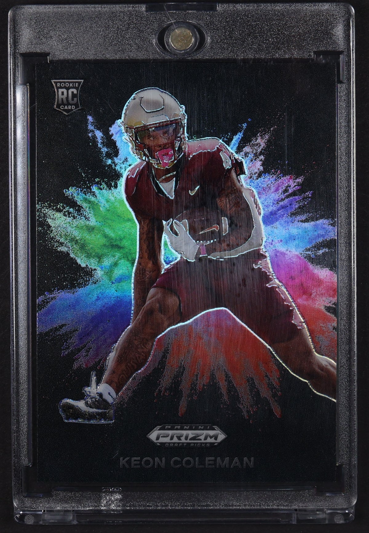 2024 Panini Prizm Draft Picks #CB-14 Keon Coleman Colorblast Black