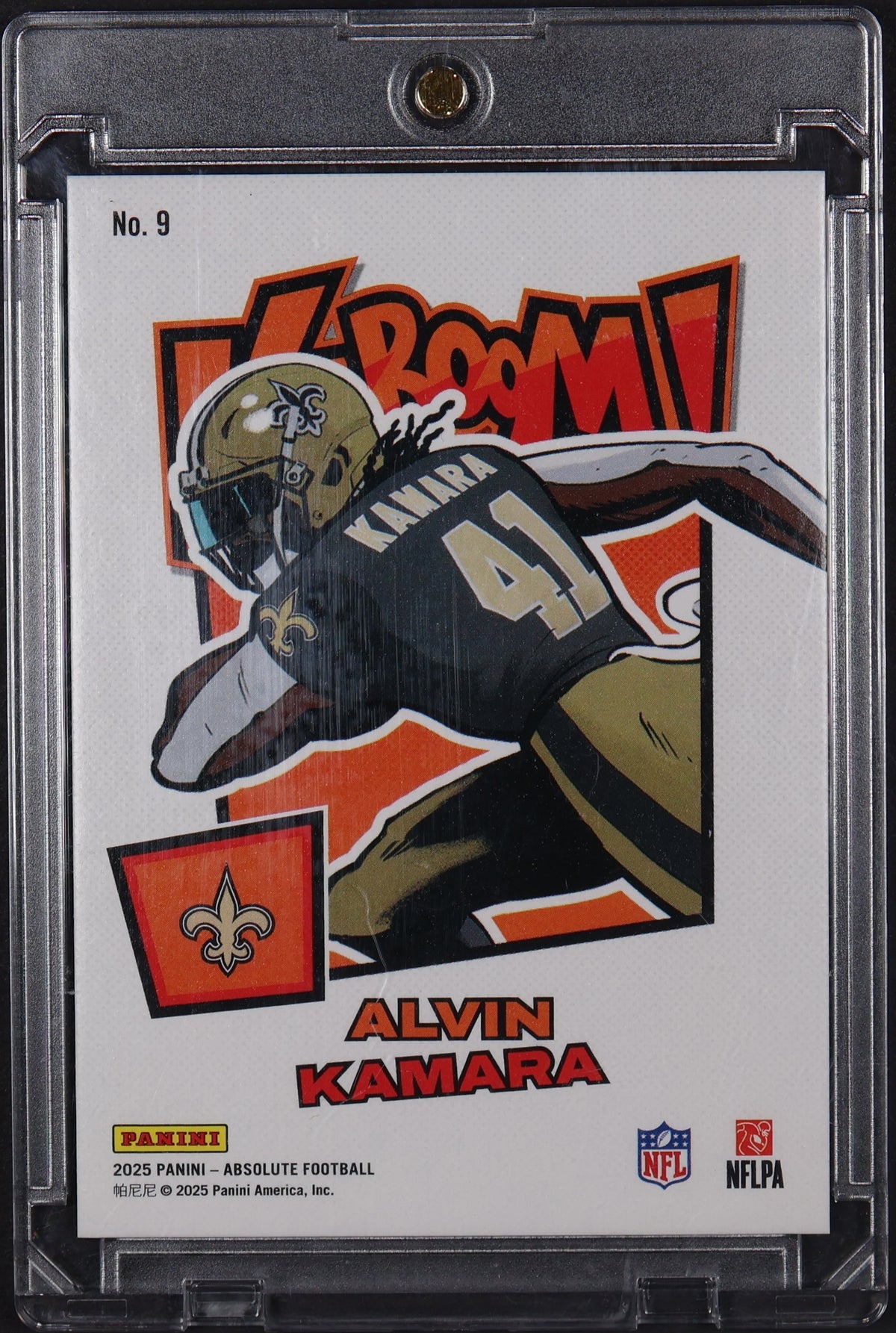 2025 Panini Absolute #9 Alvin Kamara Kaboom! Horizontal