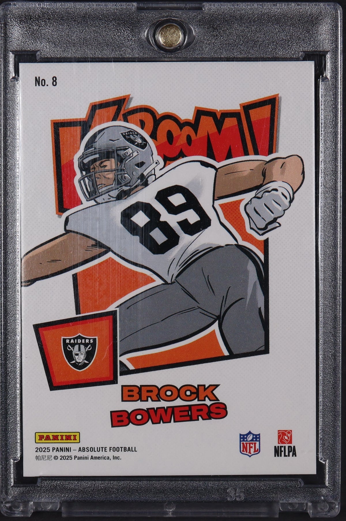 2025 Panini Absolute #8 Brock Bowers Kaboom! Horizontal