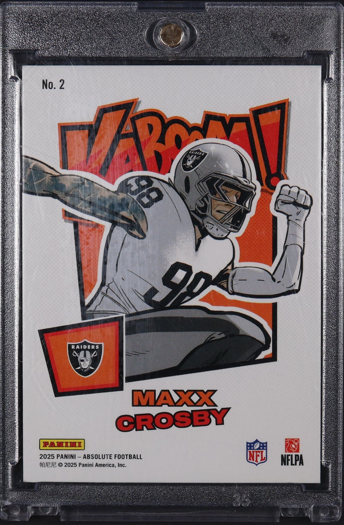 2025 Panini Absolute #2 Maxx Crosby Kaboom! Horizontal