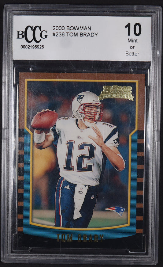 2000 Bowman #236 Tom Brady BCCG 10
