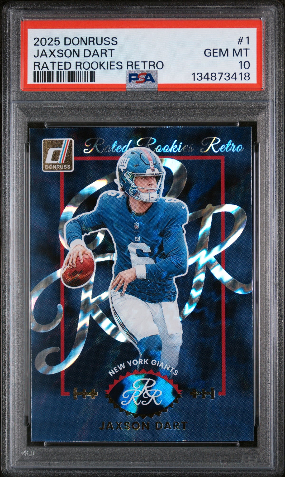 2025 Panini Donruss Rated Rookies Retro #1 Jaxson Dart PSA 10