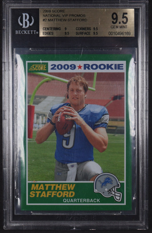 2009 Score National Convention VIP Promos #2 Matthew Stafford BGS 9.5
