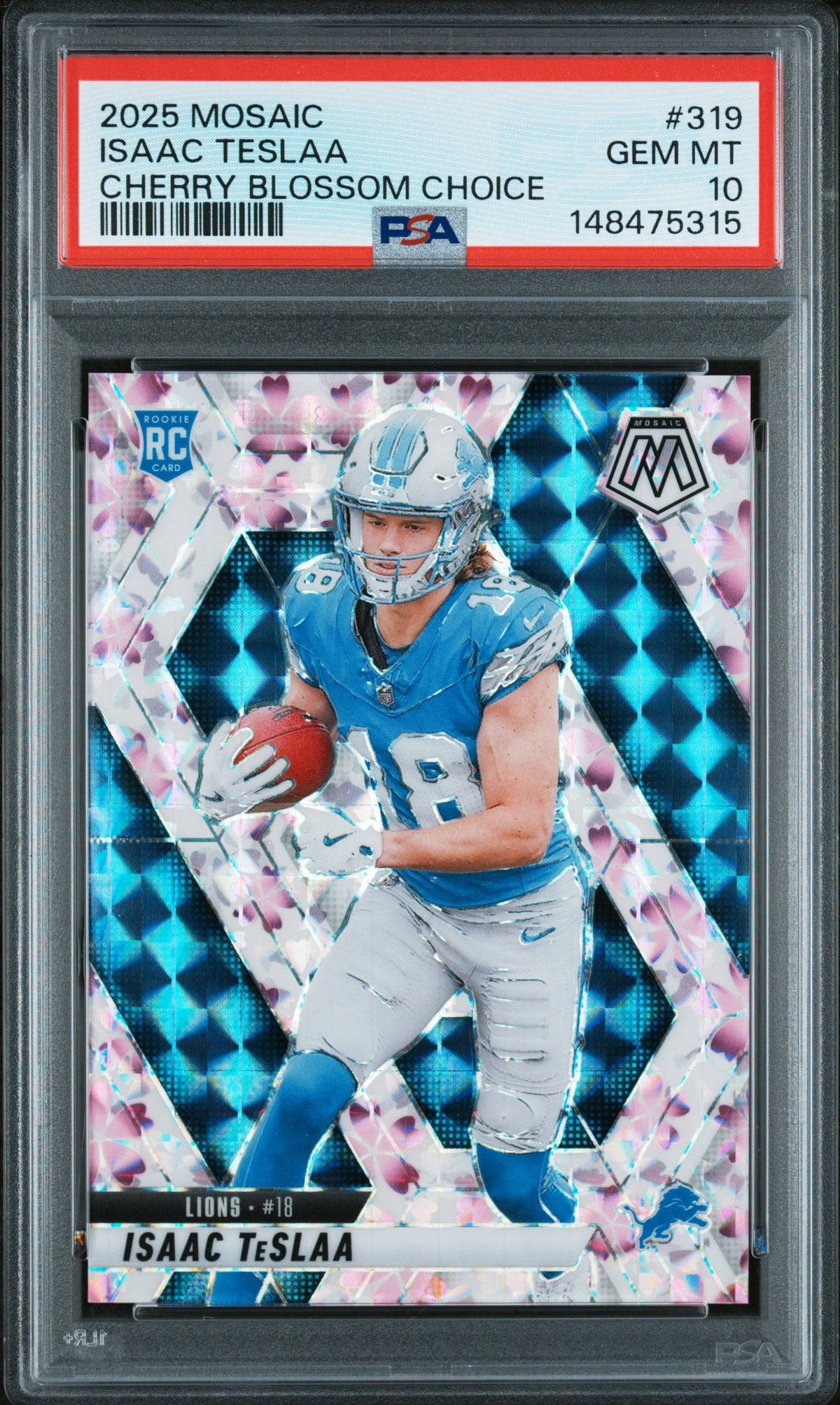 2025 Panini Mosaic #319 Isaac Teslaa Cherry Blossom Choice PSA 10 #/20