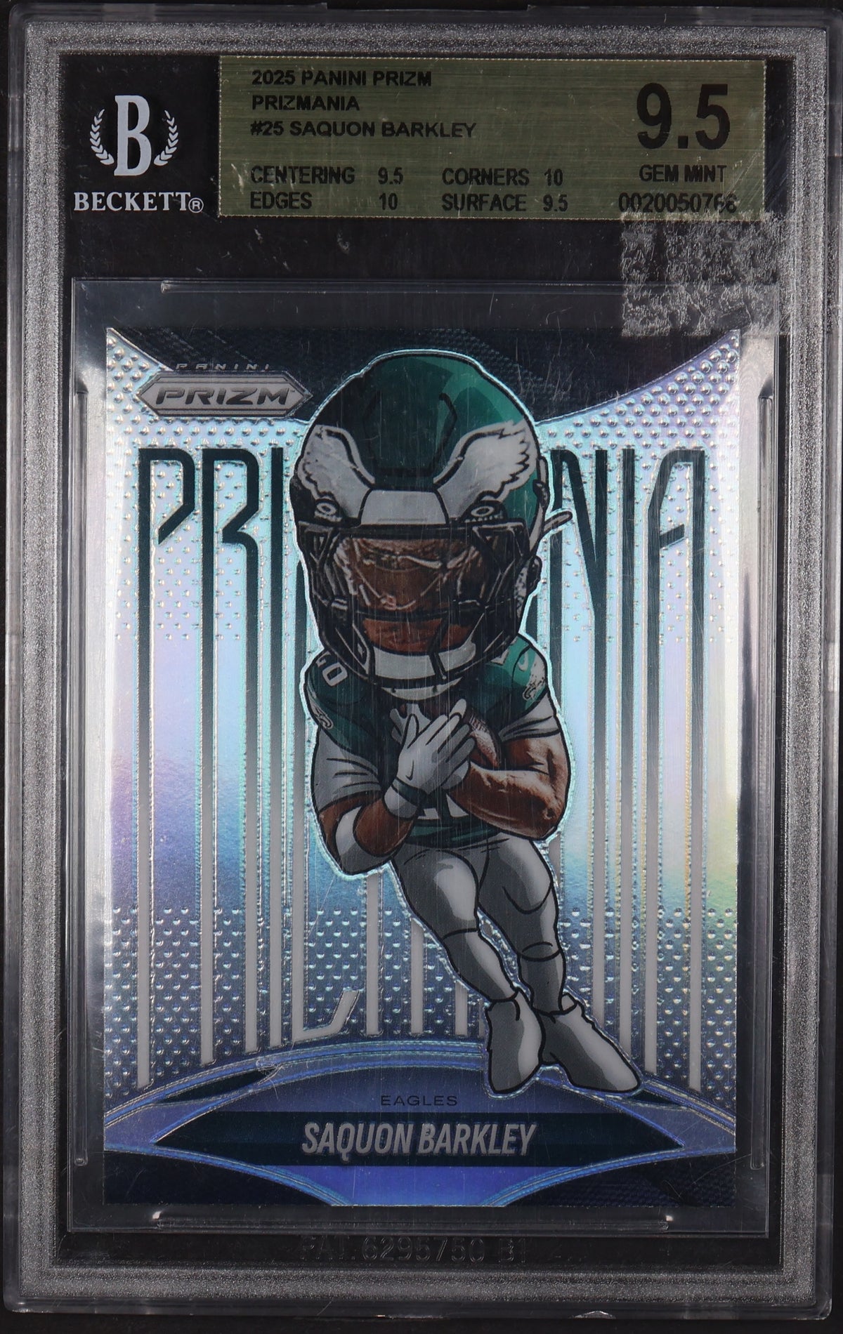 2025 Panini Prizm #25 Saquon Barkley Prizmania BGS 9.5