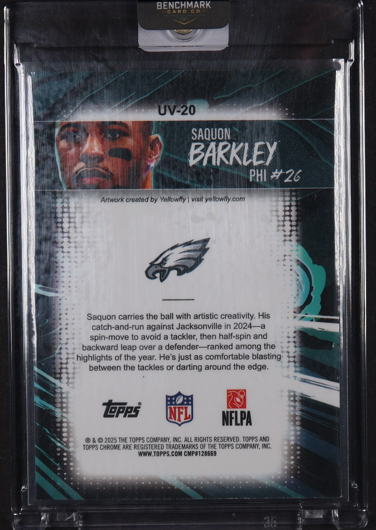 2025 Topps Chrome #UV-20 Saquon Barkley Ultra-Violet All-Stars