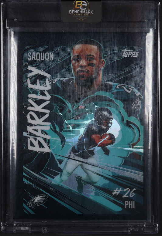 2025 Topps Chrome #UV-20 Saquon Barkley Ultra-Violet All-Stars