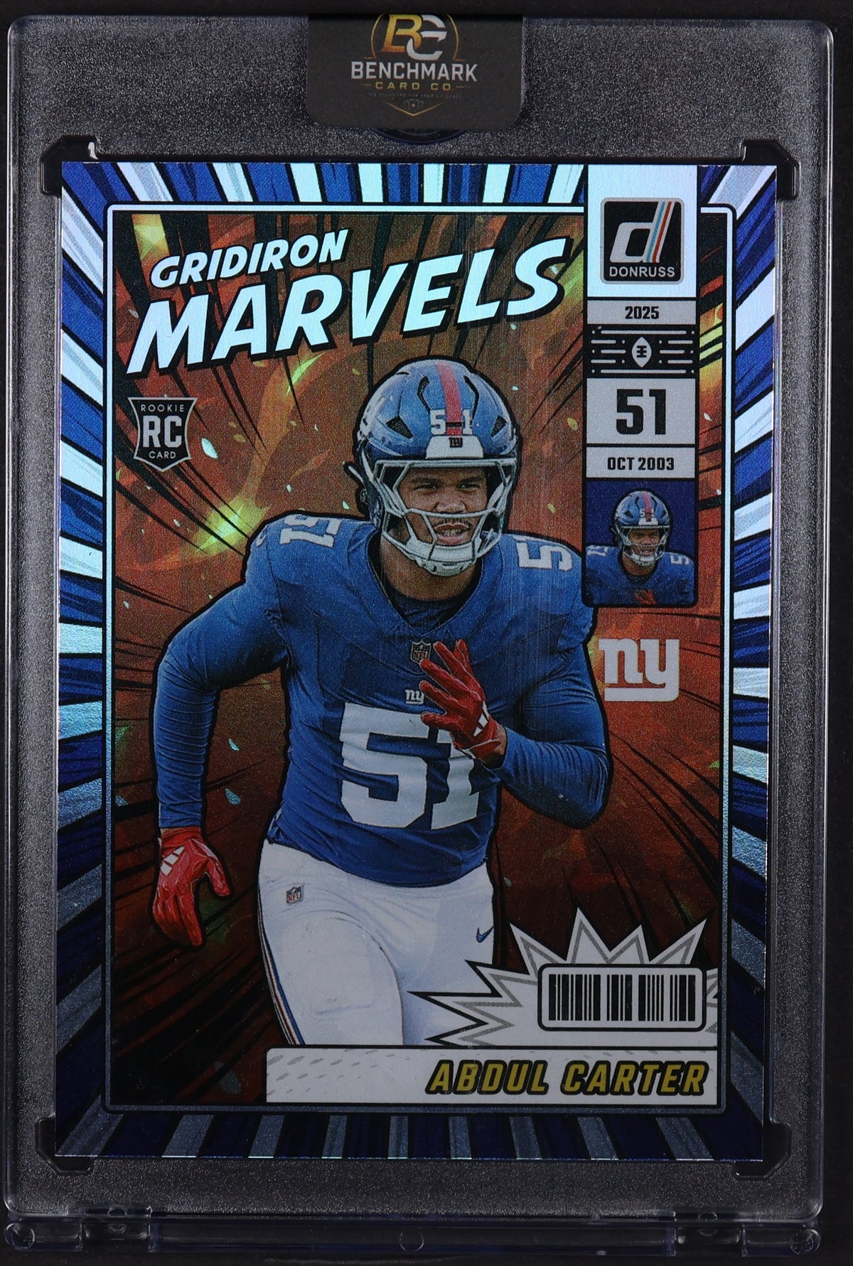 2025 Donruss #GM-ACR Abdul Carter Gridiron Marvels