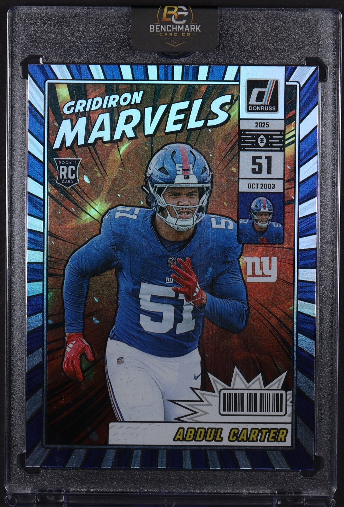 2025 Donruss #GM-ACR Abdul Carter Gridiron Marvels