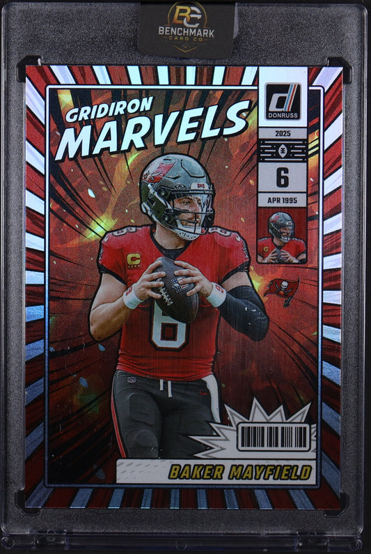 2025 Donruss #GM-BMD Baker Mayfield Gridiron Marvels
