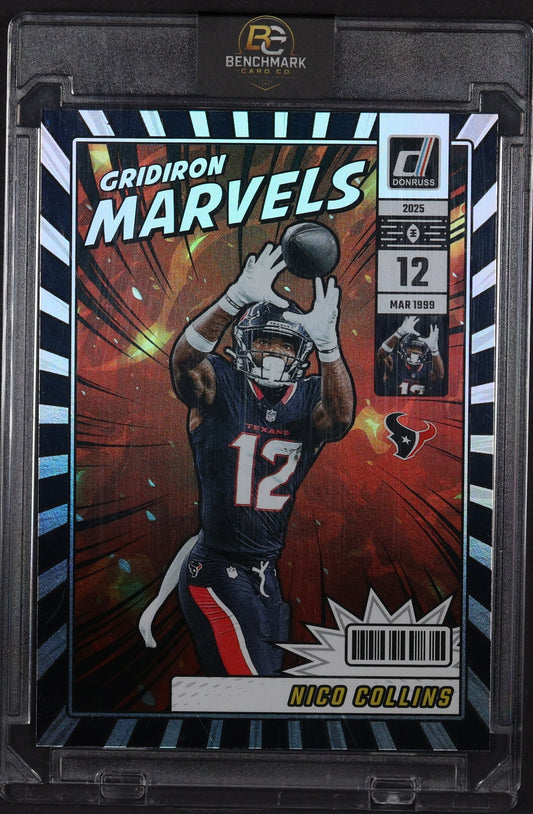 2025 Donruss #GM-NCS Nico Collins Gridiron Marvels