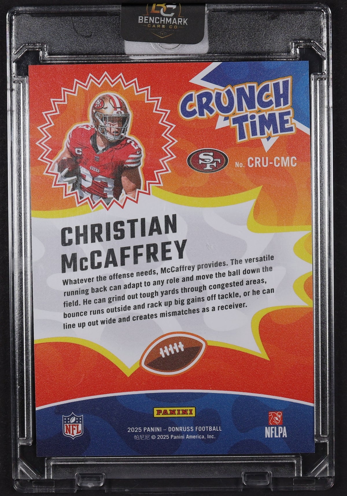 2025 Donruss #CRU-CMC Christian McCaffrey Crunch Time