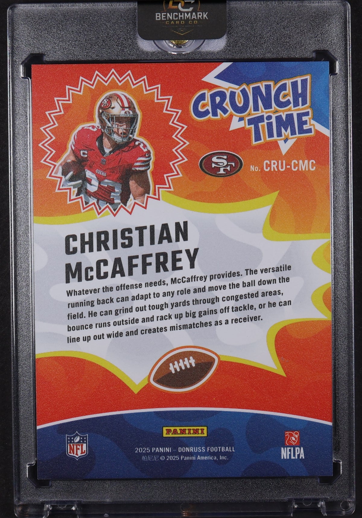 2025 Donruss #CRU-CMC Christian McCaffrey Crunch Time