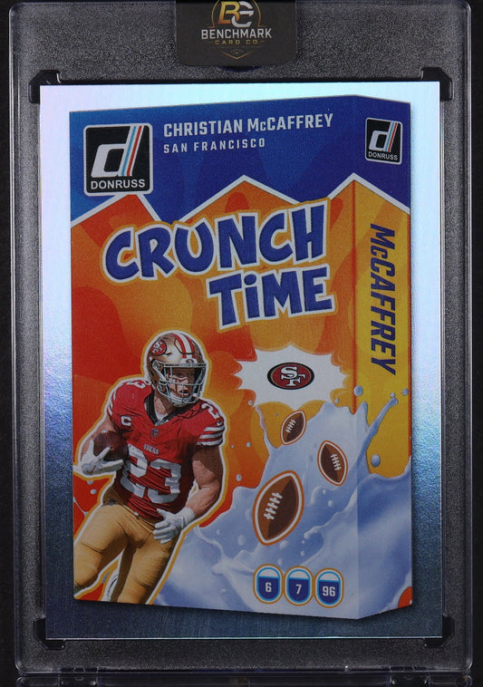 2025 Donruss #CRU-CMC Christian McCaffrey Crunch Time