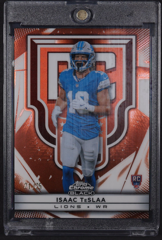 2025 Topps Chrome Black #RV-9 Isaac TeSlaa Rookie Orange Refractor #/25