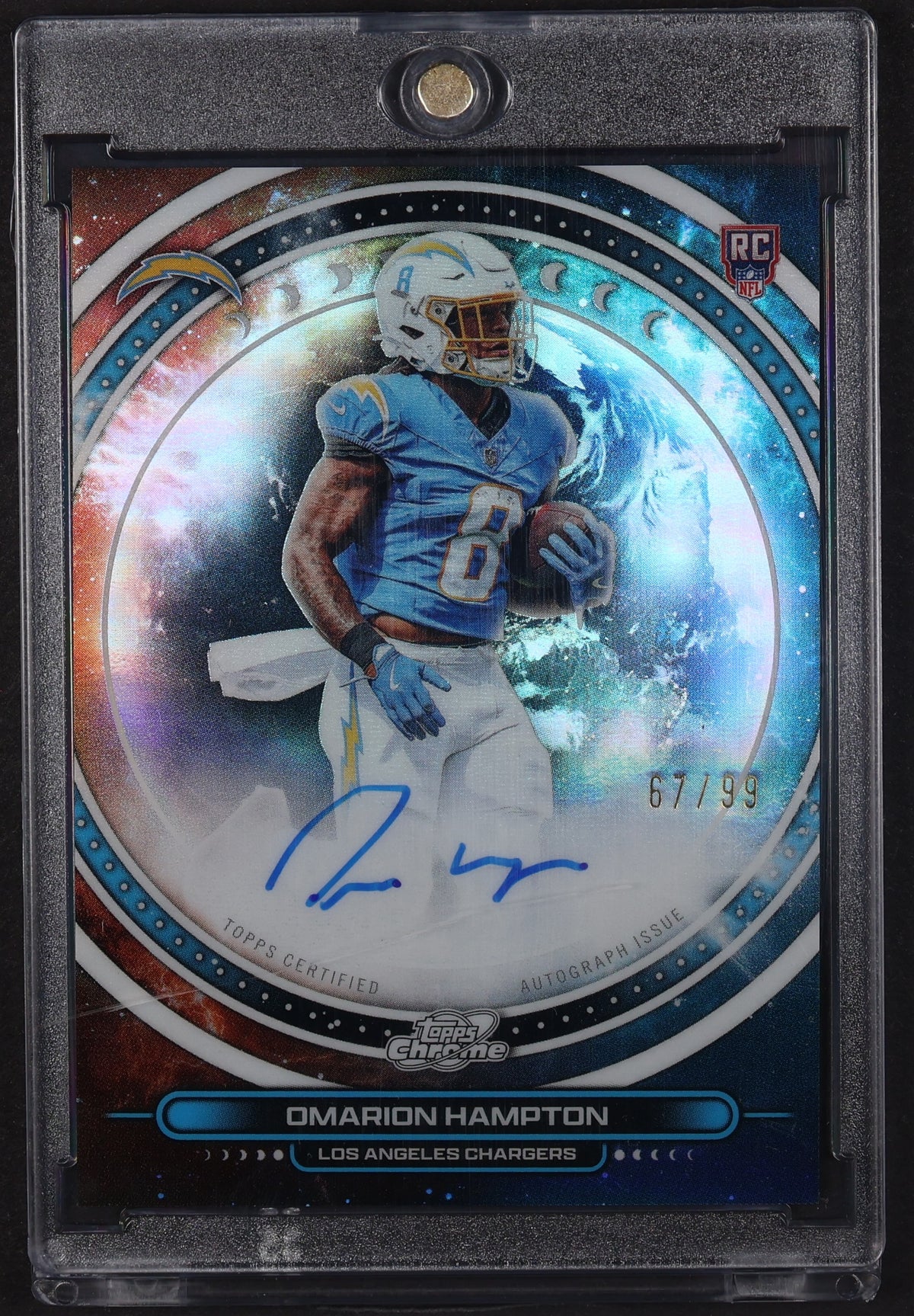 2025 Topps Chrome Cosmic #EQA-OH Omarion Hampton Equinox Autographs #/99