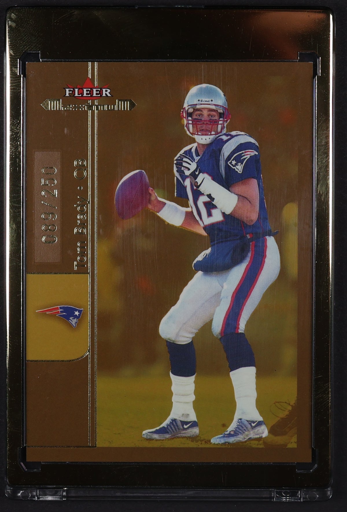 2002 Fleer Maximum #1 Tom Brady Gold Variation #/250