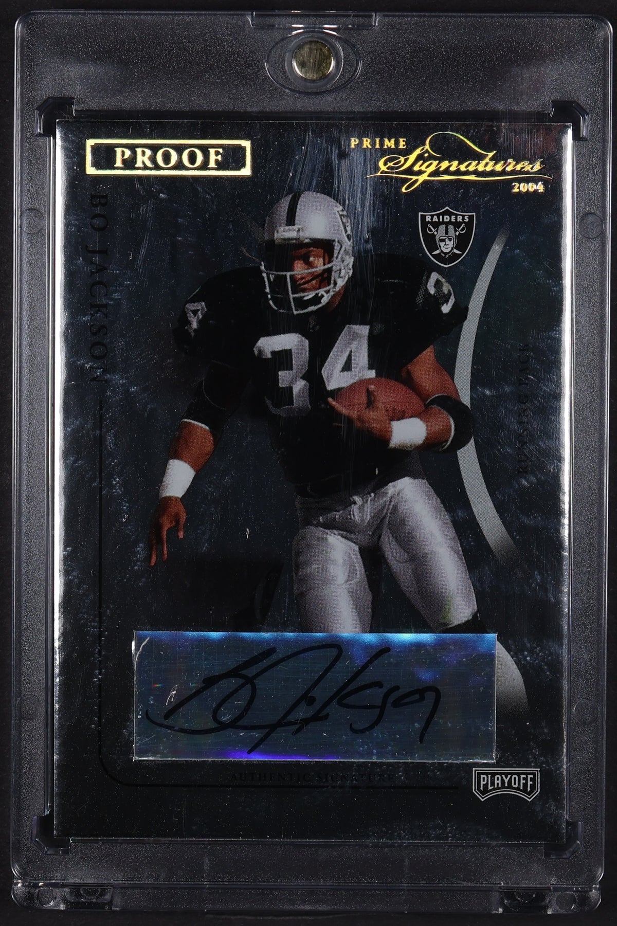 2004 Playoff Prime Signatures #71 Bo Jackson Signature Proofs Gold #/21