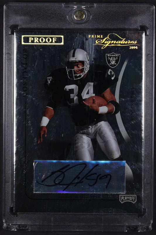 2004 Playoff Prime Signatures #71 Bo Jackson Signature Proofs Gold #/21