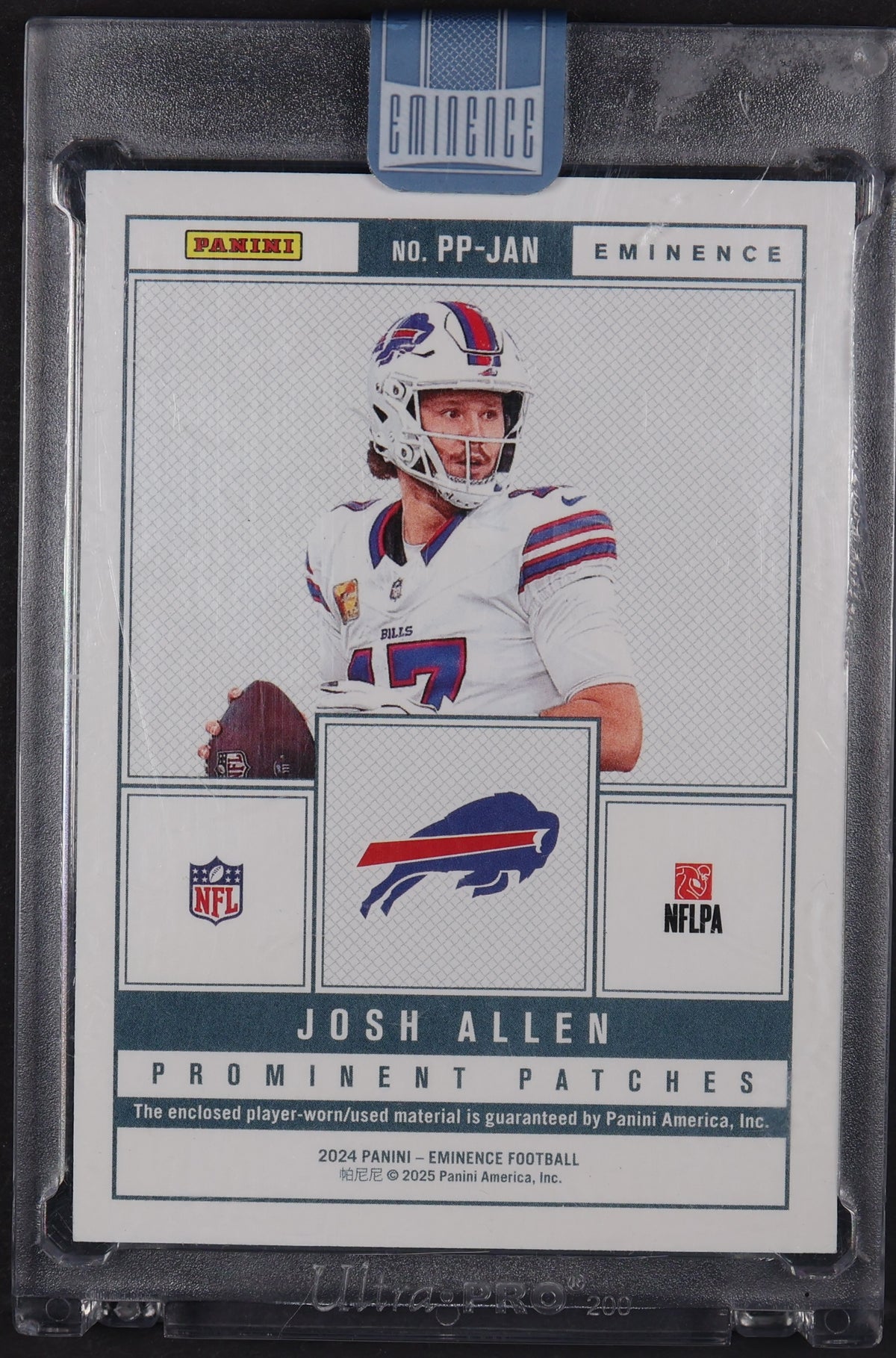 2024 Panini Eminence #PP-JAN Josh Allen Prominent Patches Tags #/3