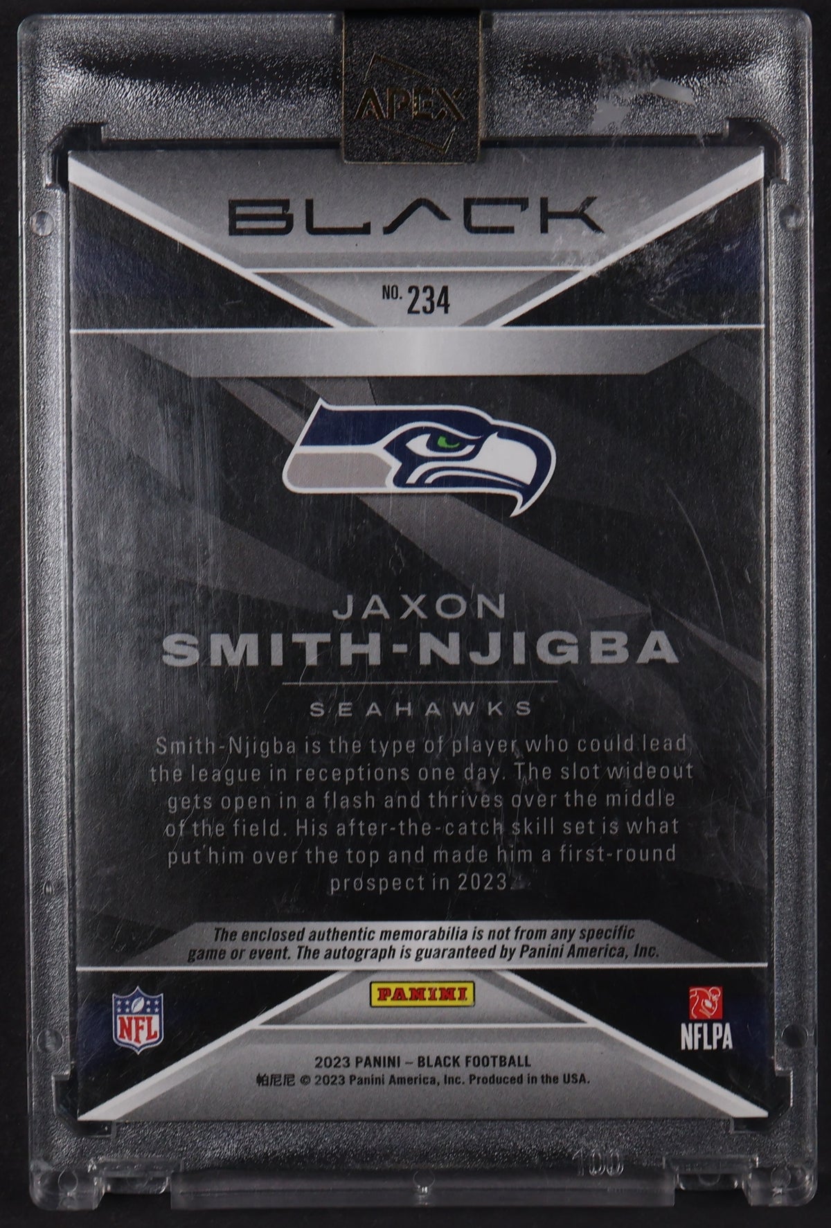 2023 Panini Black #234 Jaxon Smith-Njigba Ruby #/15