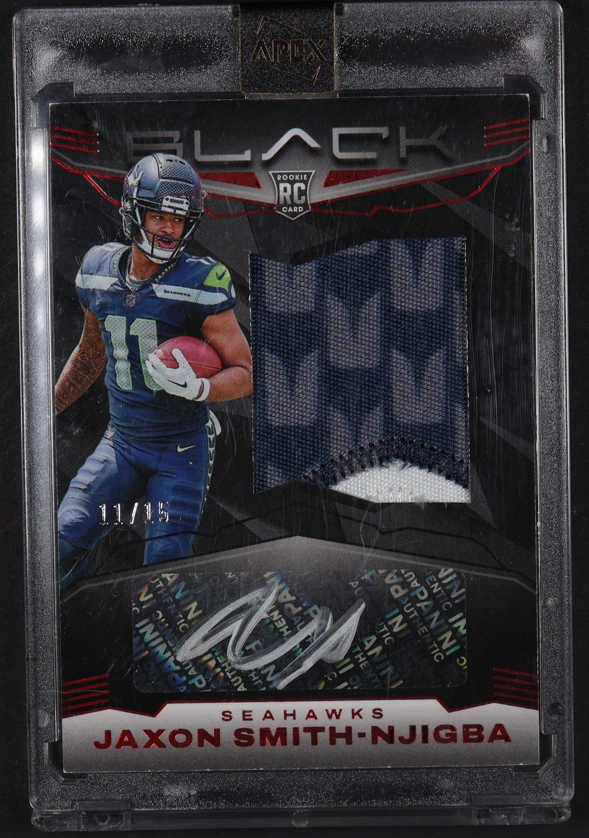 2023 Panini Black #234 Jaxon Smith-Njigba Ruby #/15